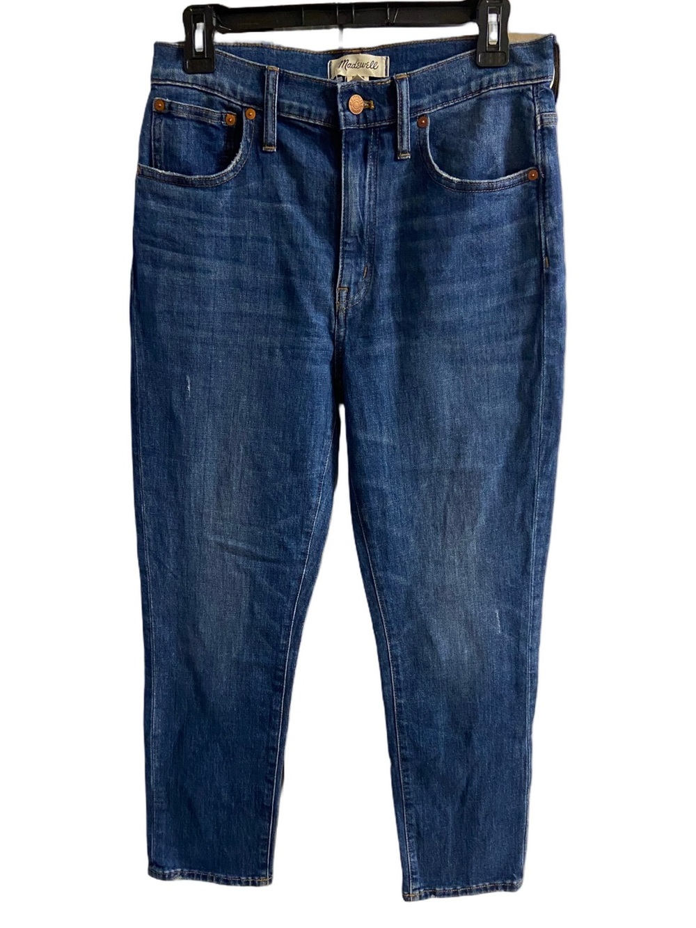 Madewell High Rise Slim Crop Boyfriend Jeans Medium Wash 27 W NWT